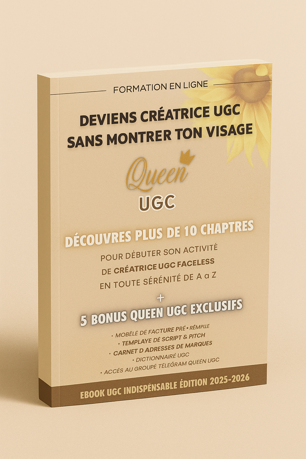 EBOOK ACCÈS À VIE - DEVIENS CRÉATRICE UGC SANS MONTRER TON VISAGE